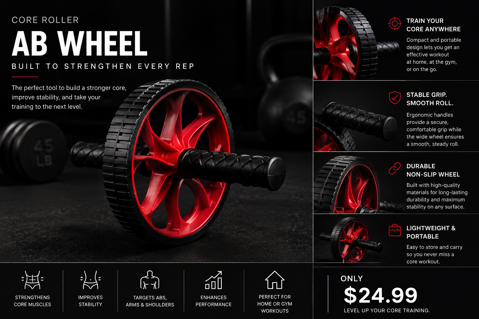 ASCNT Ab Wheel